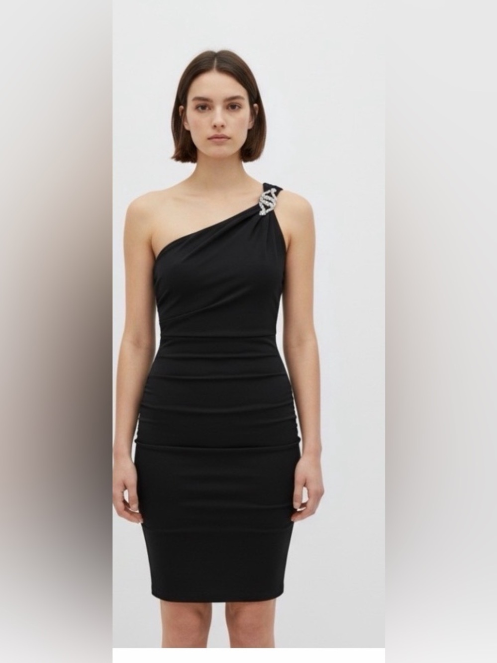 Sky One Shoulder Cocktail Mini Dress Size M